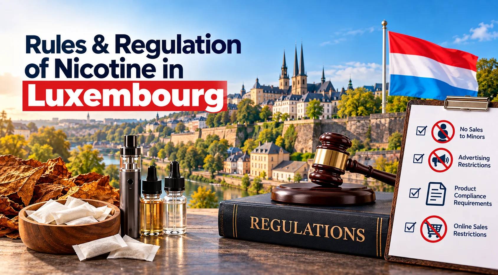 Nicotine regulations in Luxembourg including tobacco, vaping and compliance rules