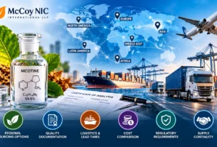 Regional nicotine supply chain and logistics.