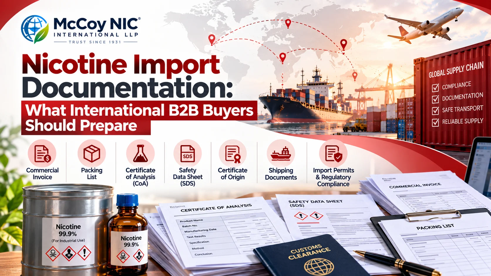 Nicotine import documentation and regulatory compliance for B2B buyers.