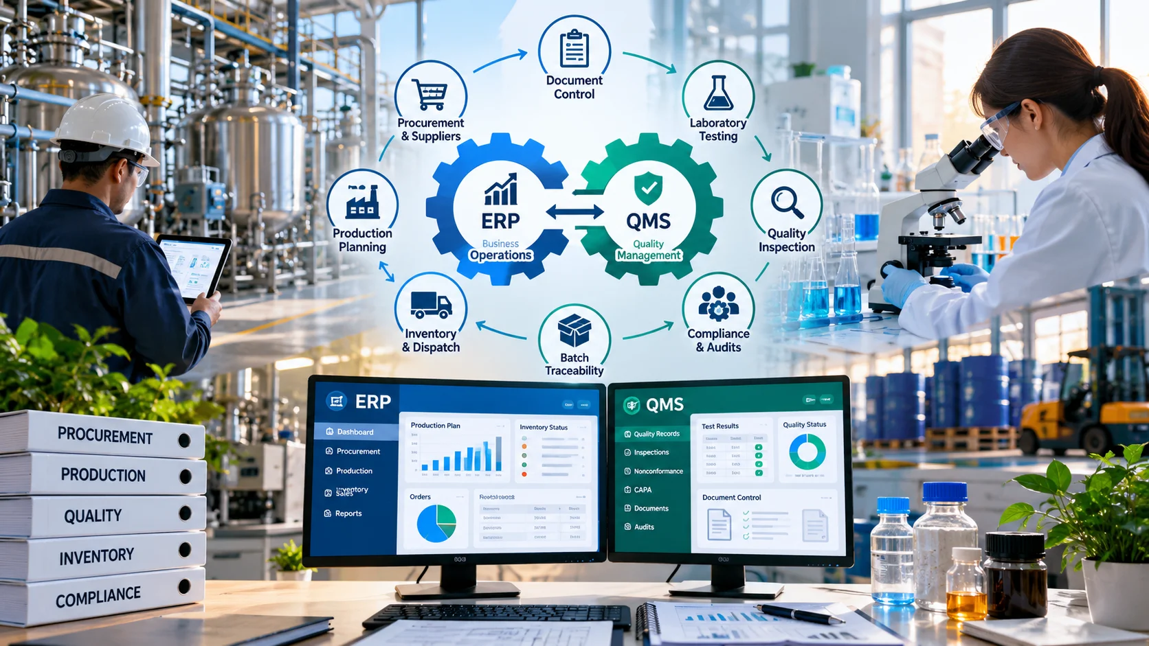 ERP and quality systems in chemical manufacturing