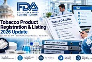 US FDA tobacco product registration and regulatory compliance update 2026.