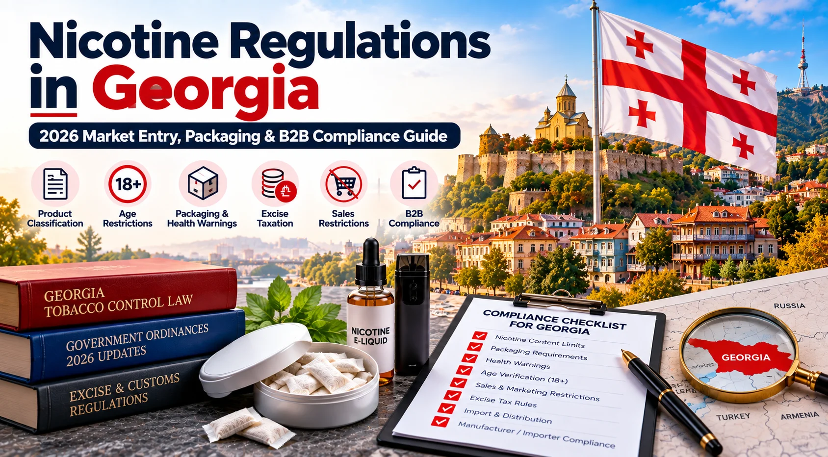 Nicotine regulations in Georgia 2026 for B2B compliance