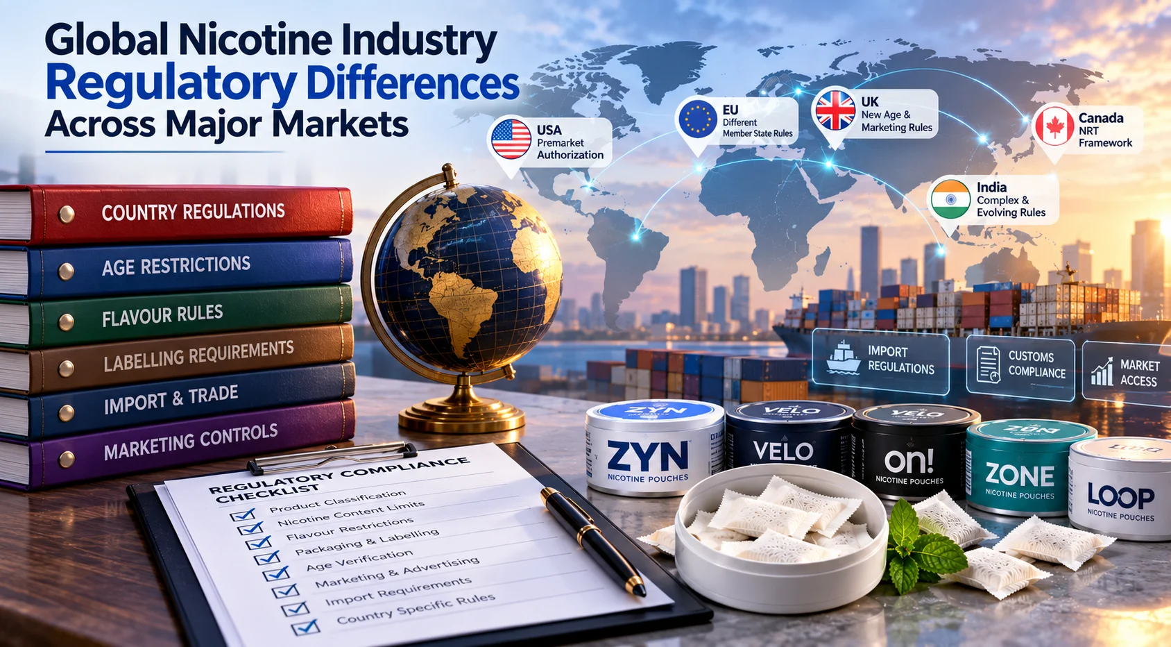 Global nicotine regulatory differences across major markets in 2026