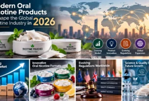 Modern oral nicotine products reshaping the global nicotine industry in 2026, featuring nicotine pouches, market growth, product innovation, evolving regulations and global expansion.