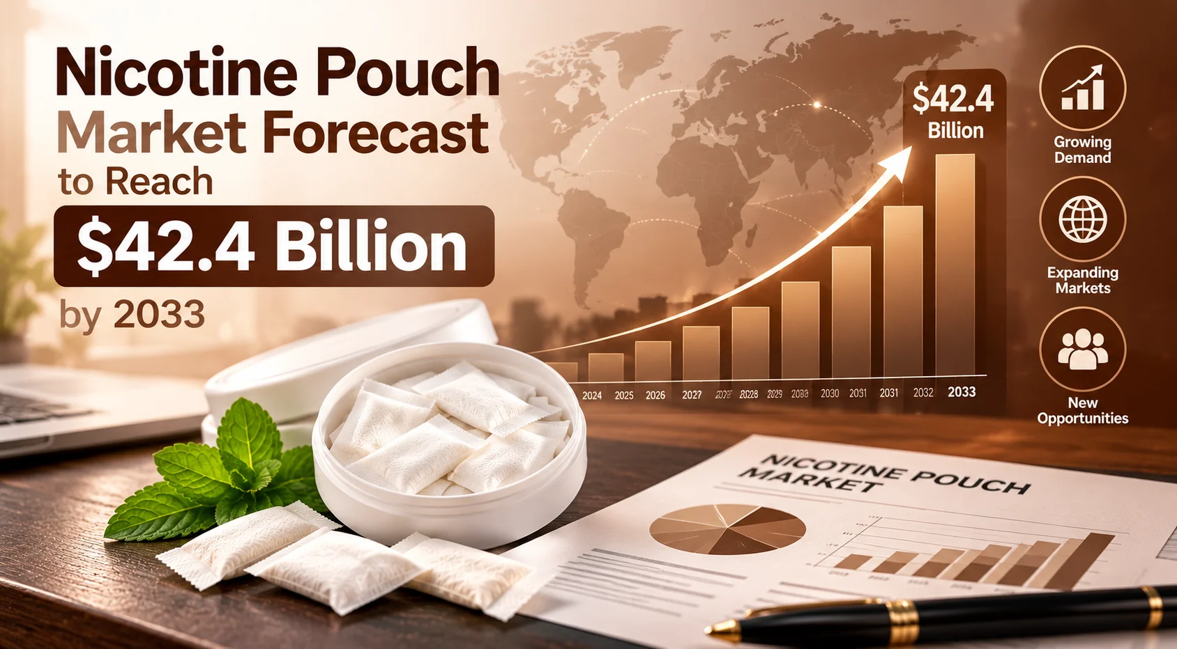 Nicotine pouch market size forecast 2025 to 2033
