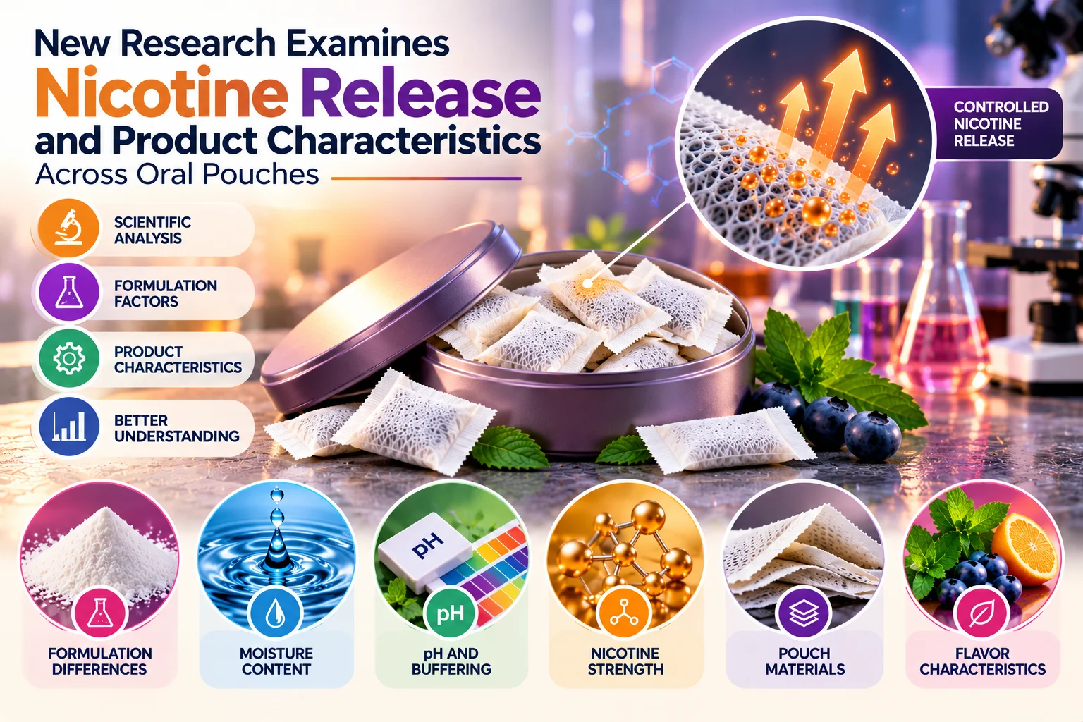 New research examines nicotine release and product characteristics across oral pouches