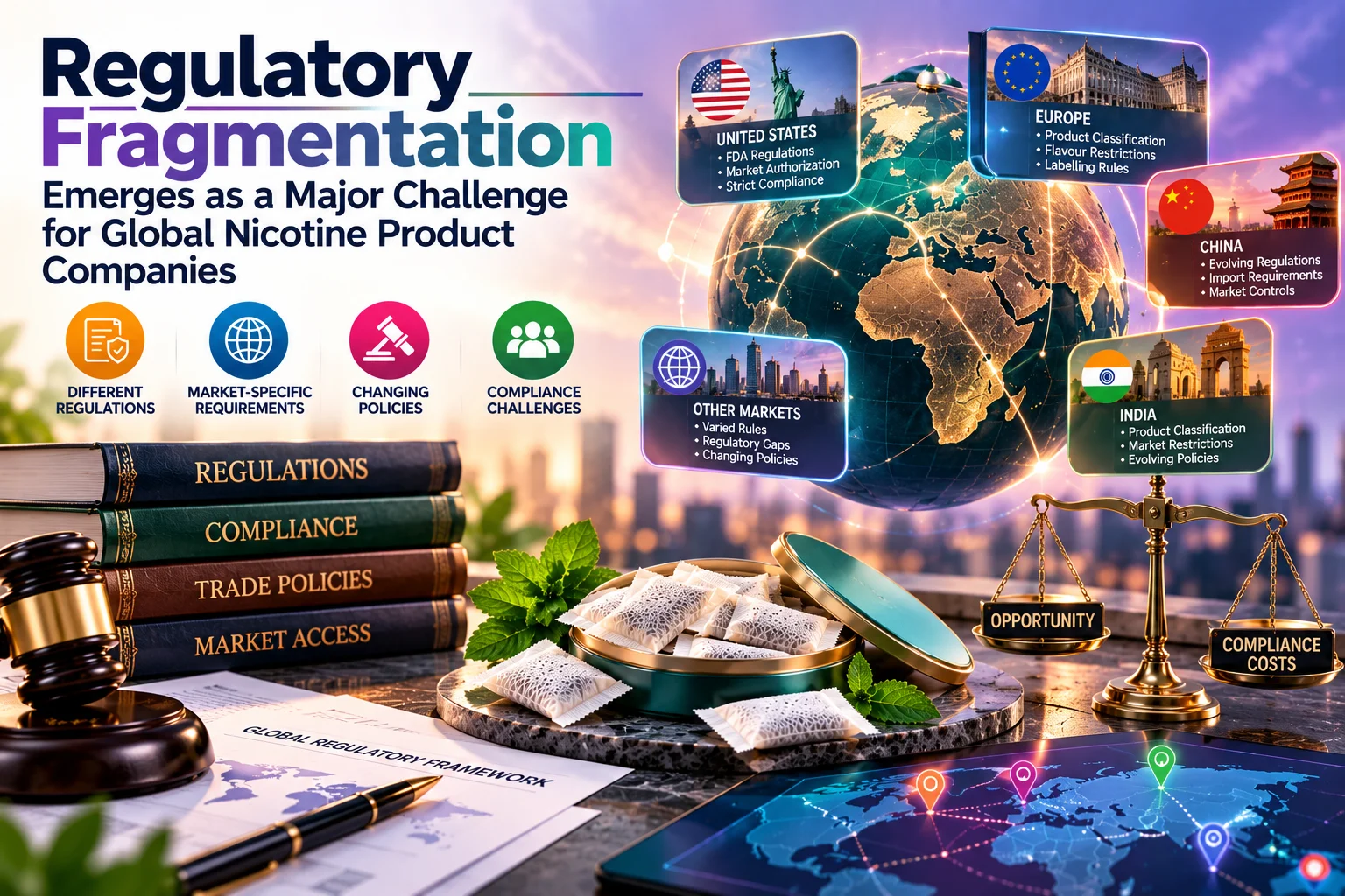 Global nicotine regulatory fragmentation and compliance challenges