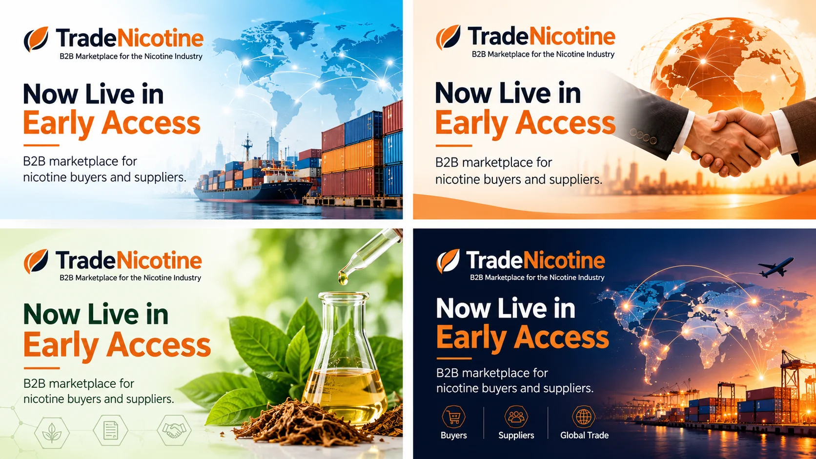 Trade Nicotine Early Access launch for B2B nicotine buyers and suppliers.
