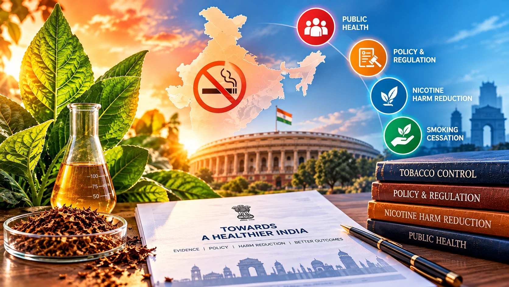 Tobacco harm reduction in India with nicotine regulation, public health policy, smoking cessation and tobacco control