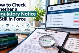 Regulatory notice validity and compliance verification guide