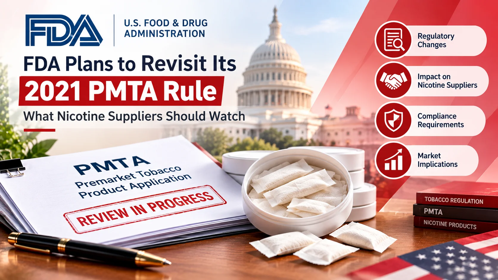 FDA PMTA rule review 2026 - nicotine regulation news