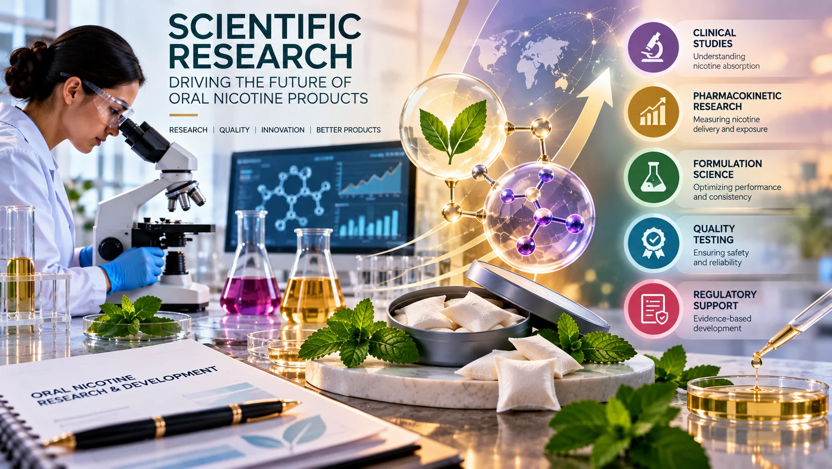 Scientific research oral nicotine products and clinical development in modern laboratory