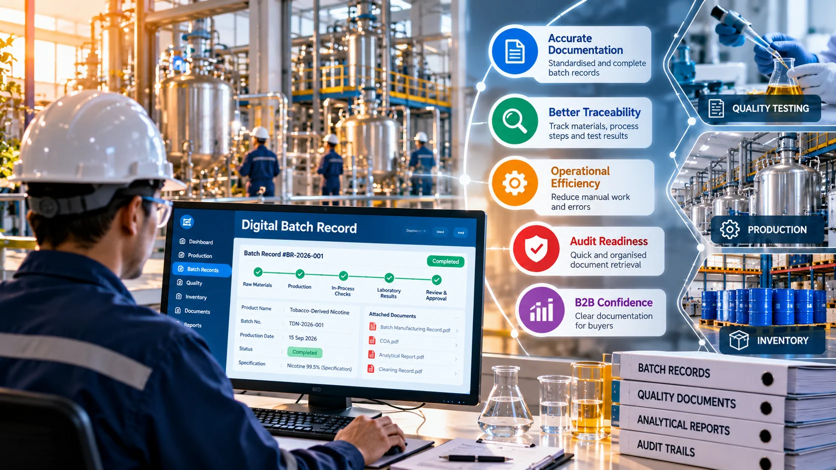 Digital batch records and manufacturing traceability